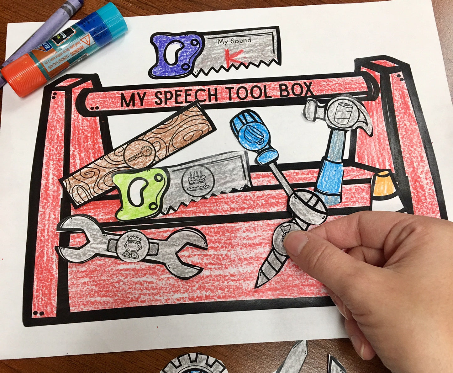 Caja de Herramientas De Sonidos~ Speech Therapy Cut & Paste Craft in Spanish