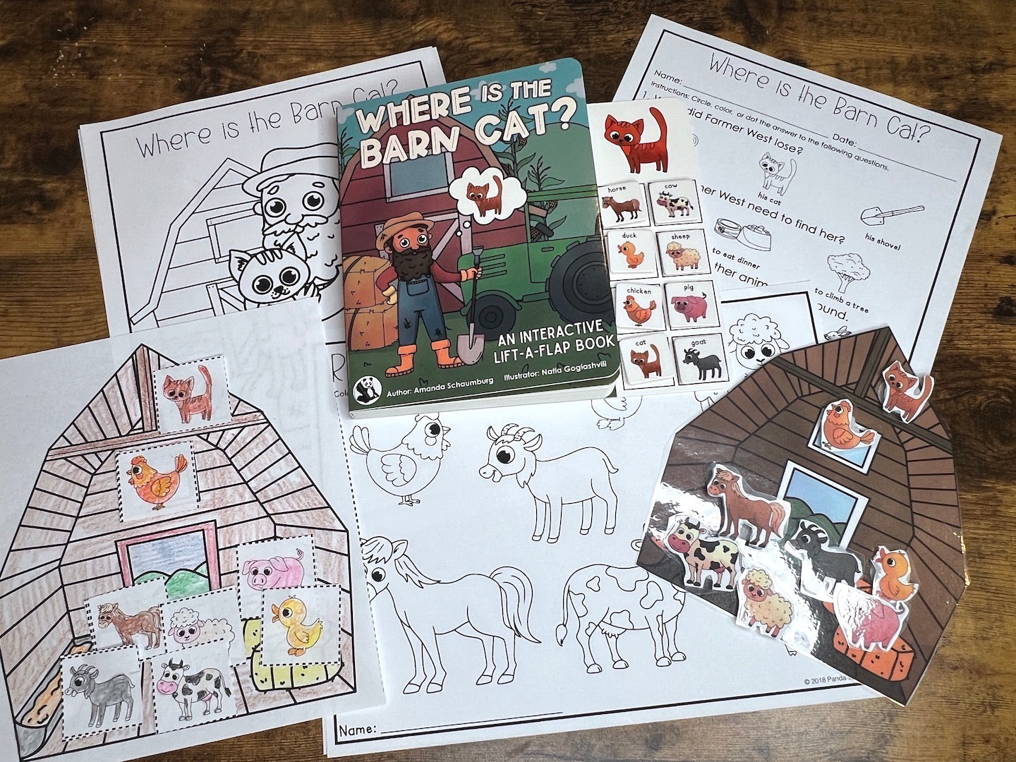 Where is the Barn Cat?  ~  Lift-a-Flap Board Book + downloadable extras (FARM Theme)