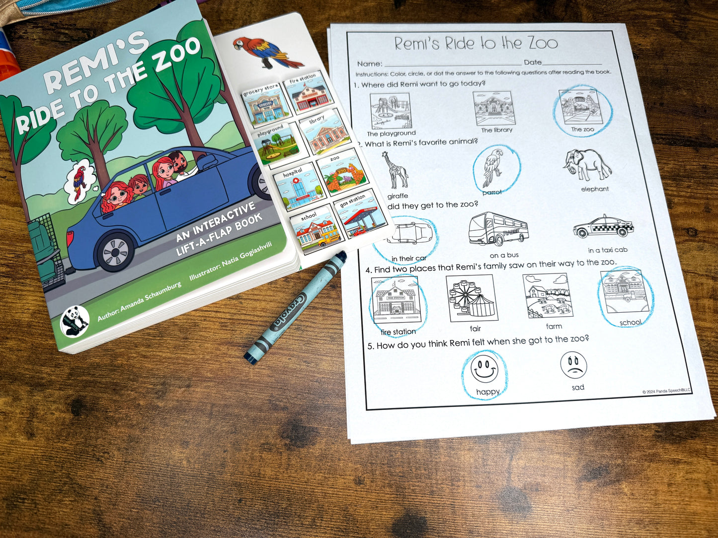 Remi's Ride to the Zoo ~ Lift-a-Flap Board Book + downloadable extras