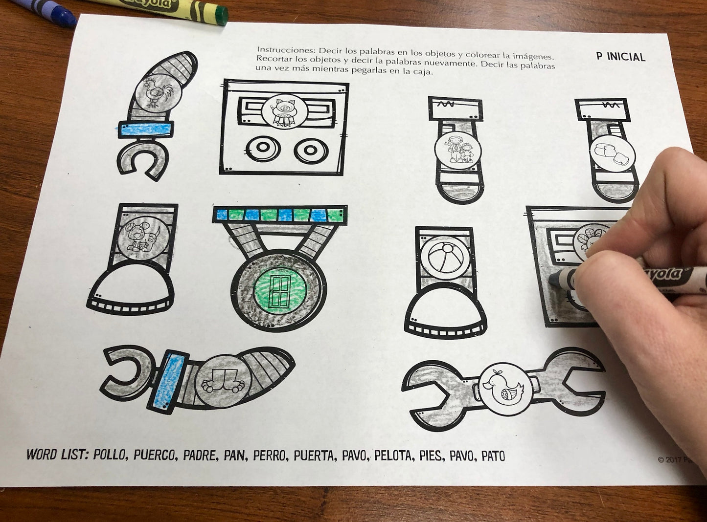 Robots de Articulación ~ Speech Therapy Cut & Paste Craft in Spanish