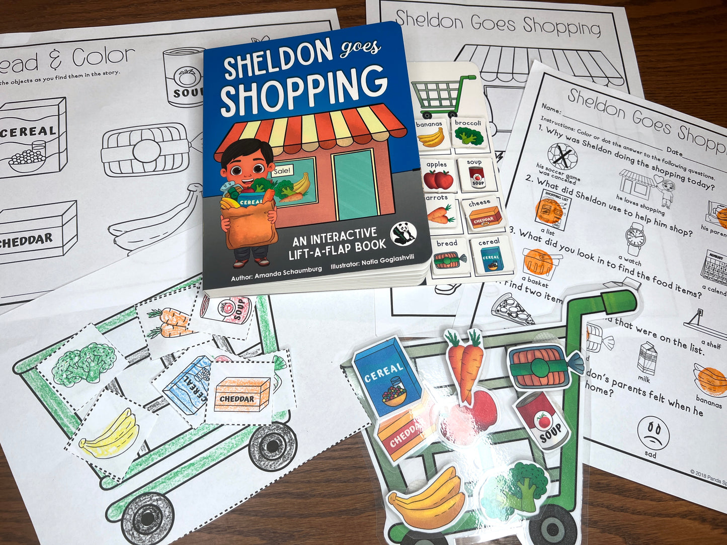 CLEARANCE Sheldon Goes Shopping Lift-a-Flap Board Book (returned, opened, like new)  + bonus printables