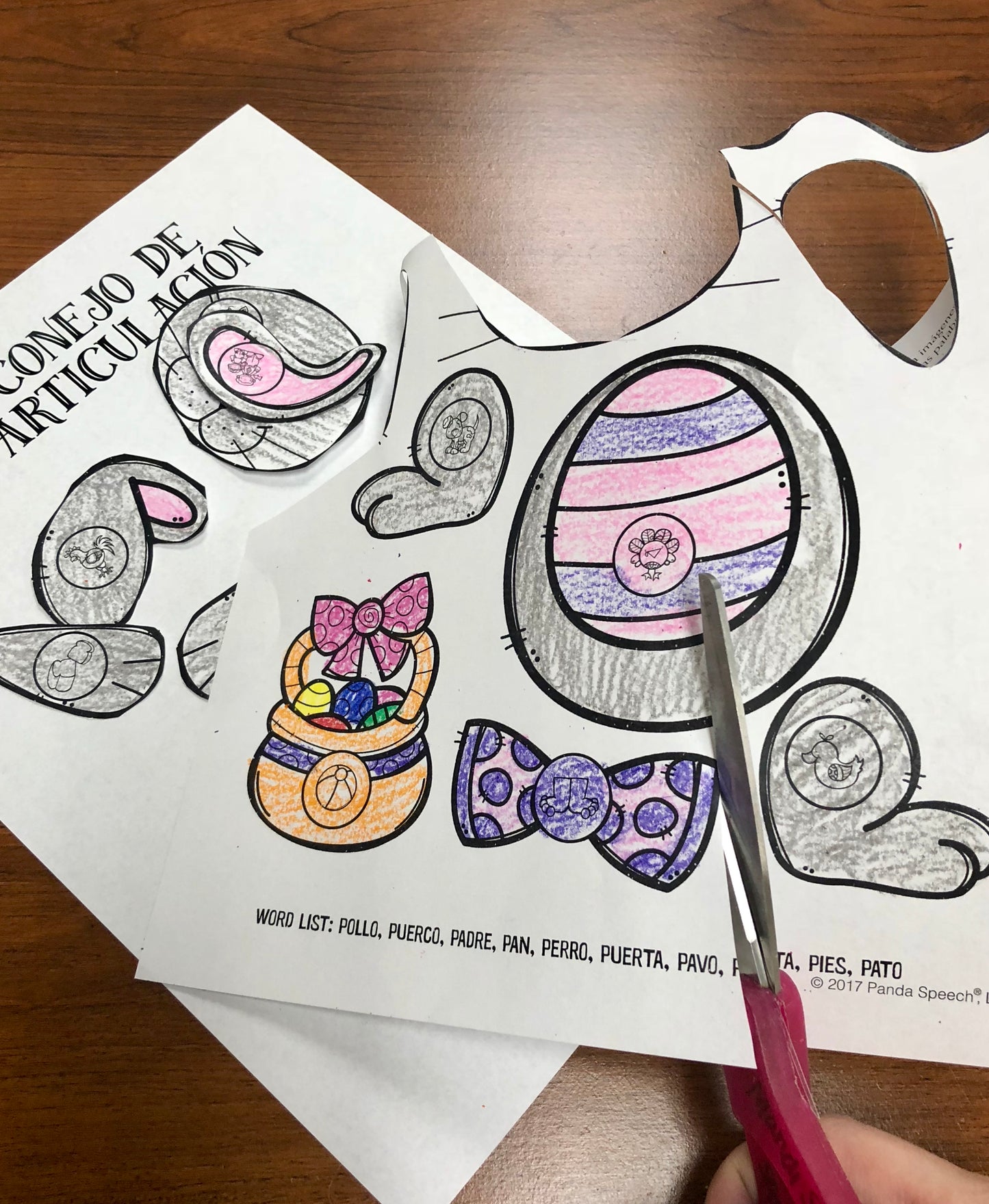 Conejo De Articulación~ Speech Therapy Cut & Paste Craft in Spanish