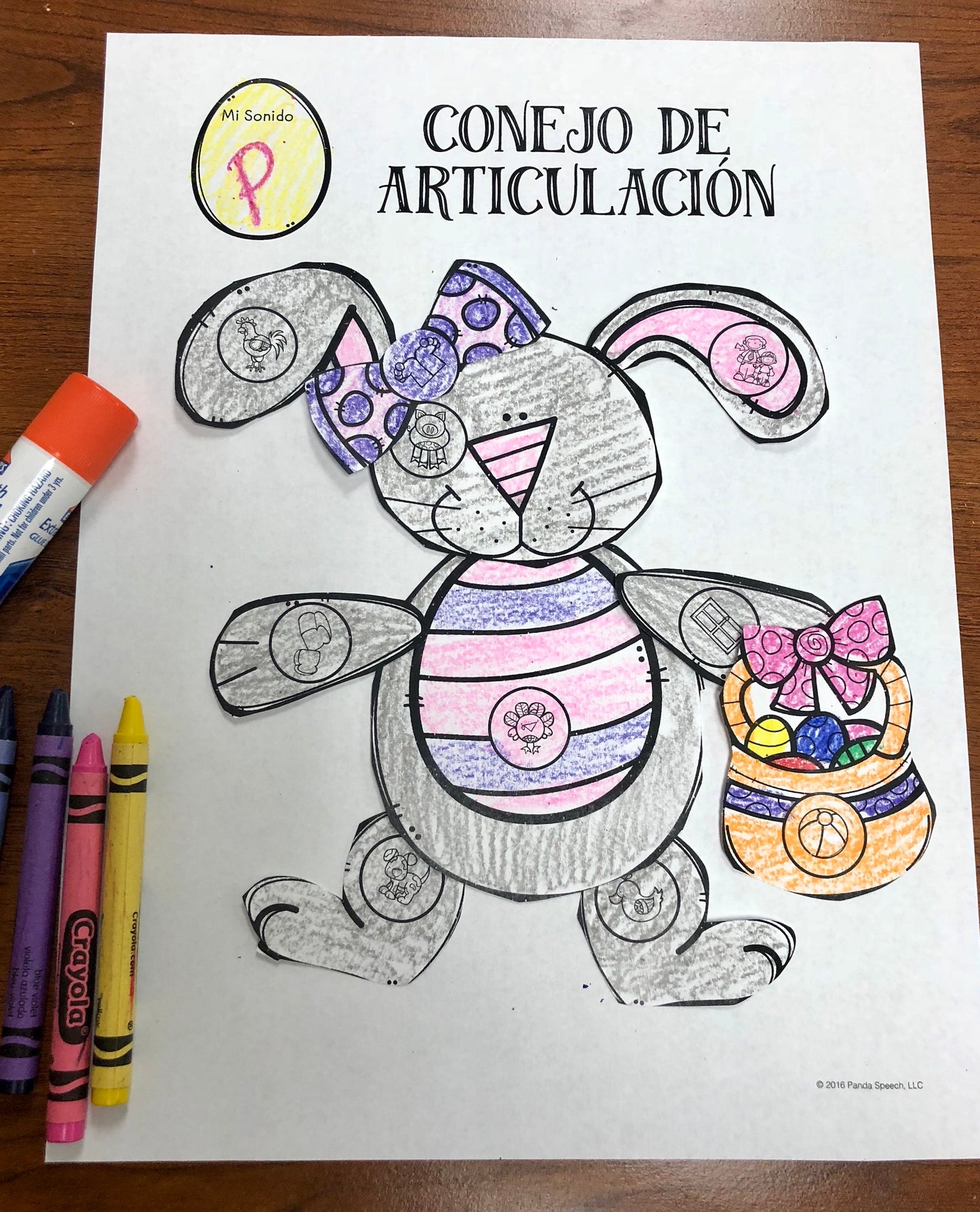 Conejo De Articulación~ Speech Therapy Cut & Paste Craft in Spanish