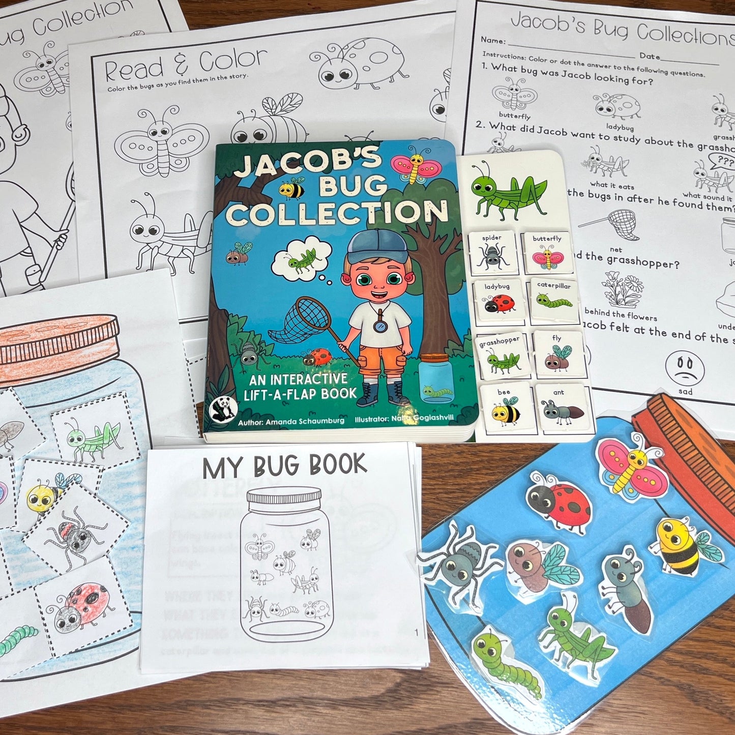 Jacob's Bug Collection ~  Lift-a-Flap Board Book + downloadable extras