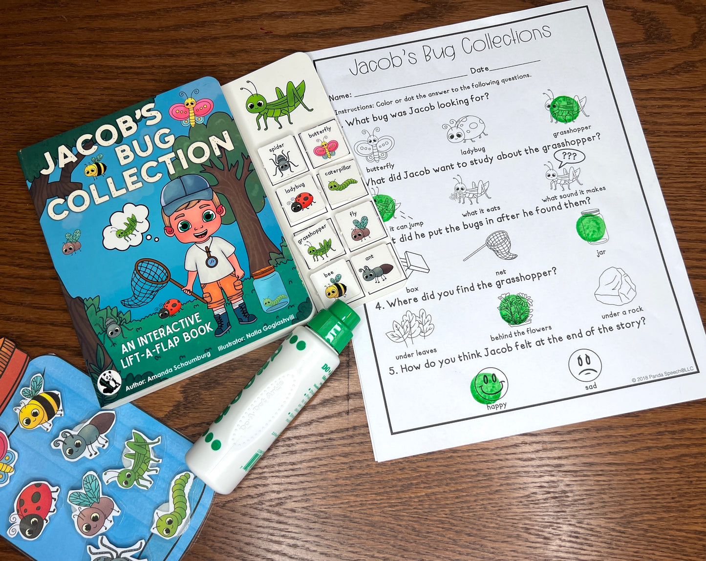 Jacob's Bug Collection ~  Lift-a-Flap Board Book + downloadable extras