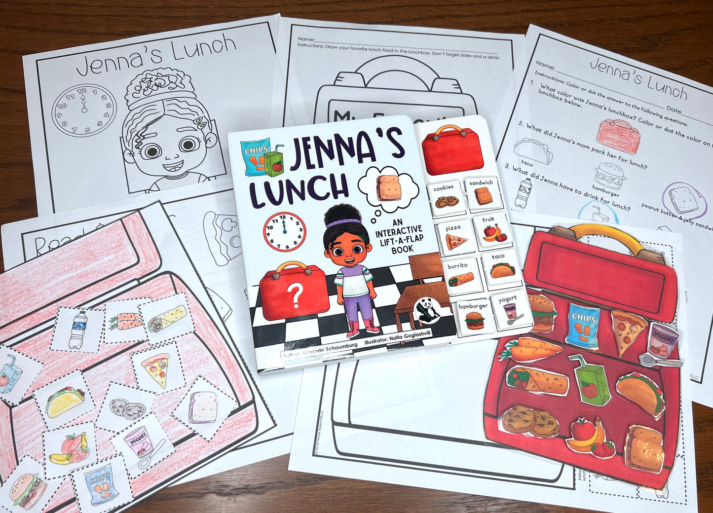 Jenna's Lunch Lift-a-Flap Board Book + BONUS downloads