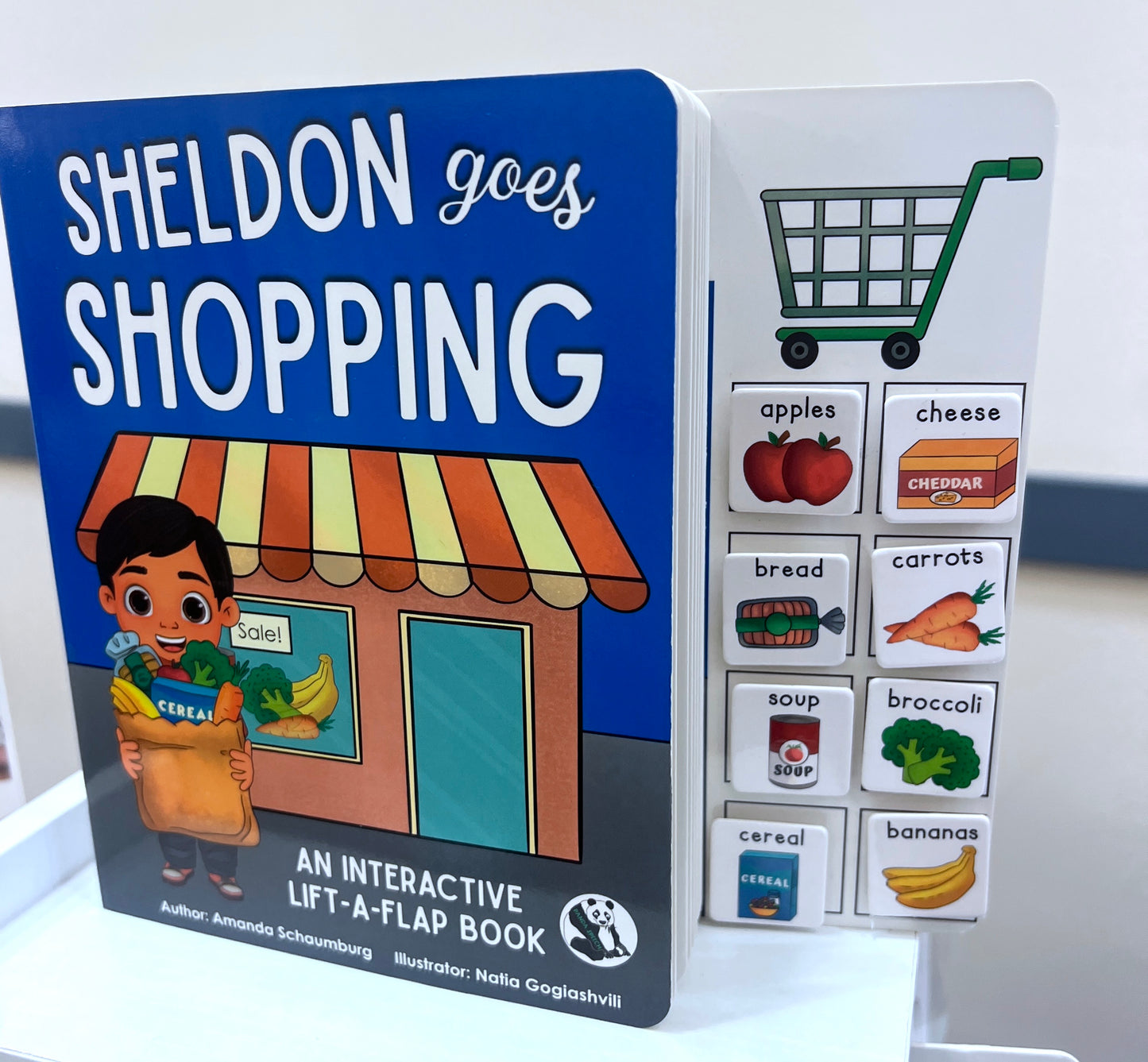 CLEARANCE Sheldon Goes Shopping Lift-a-Flap Board Book (returned, opened, like new)  + bonus printables