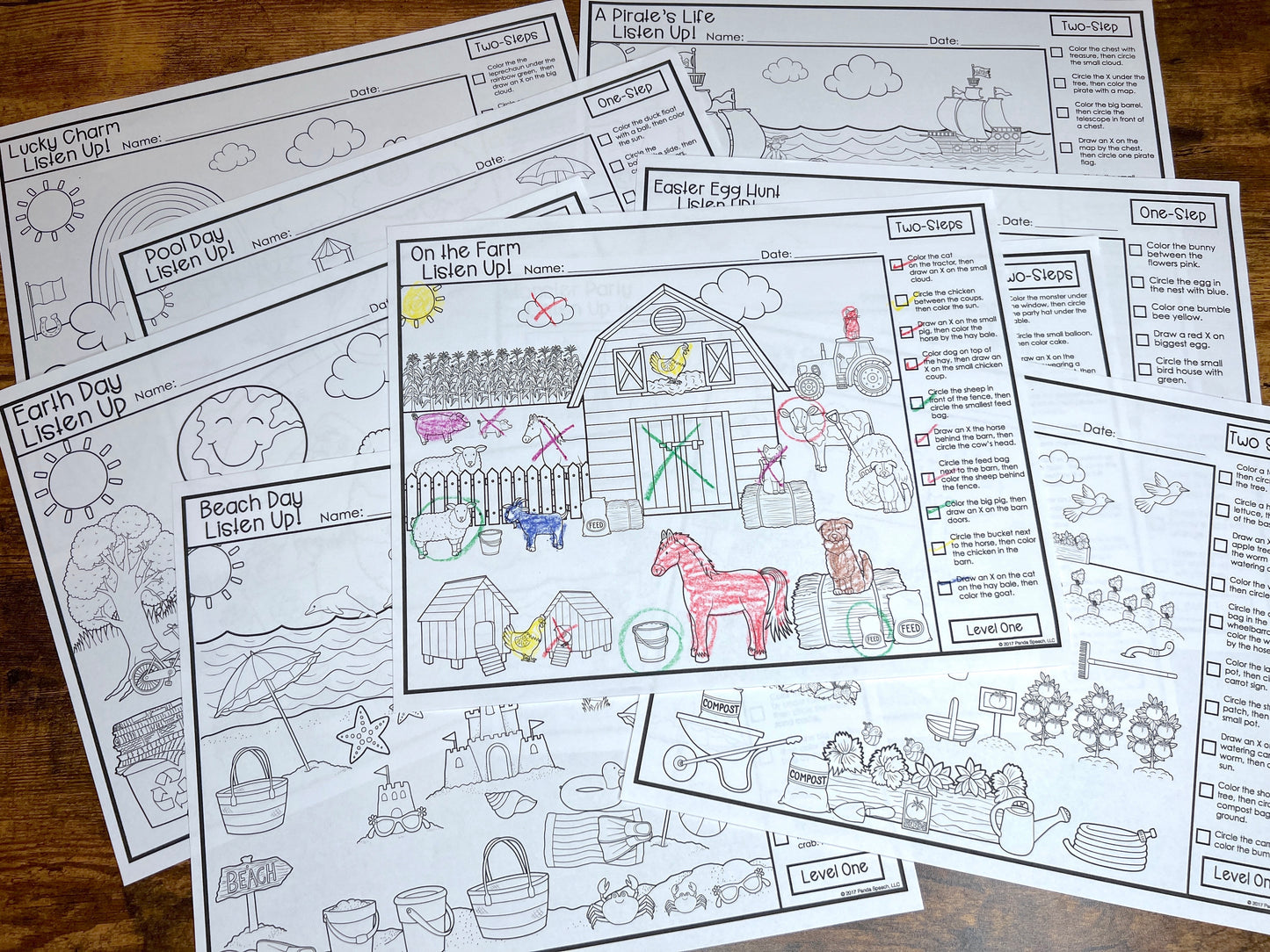 Premium Listen Up Following Directions Pack #2 Worksheets LIMITED TIME OFFER