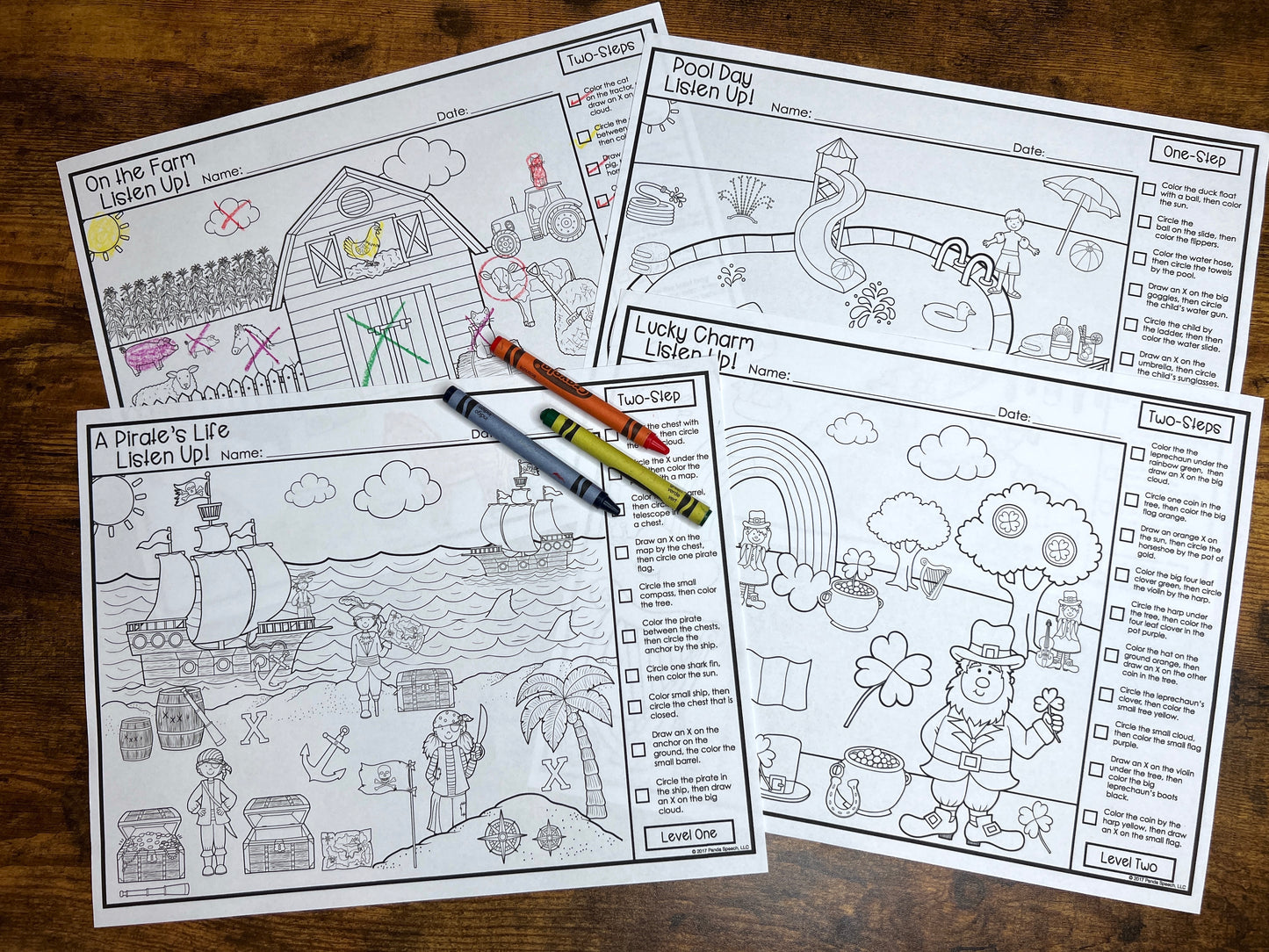 Premium Listen Up Following Directions Pack #2 Worksheets LIMITED TIME OFFER