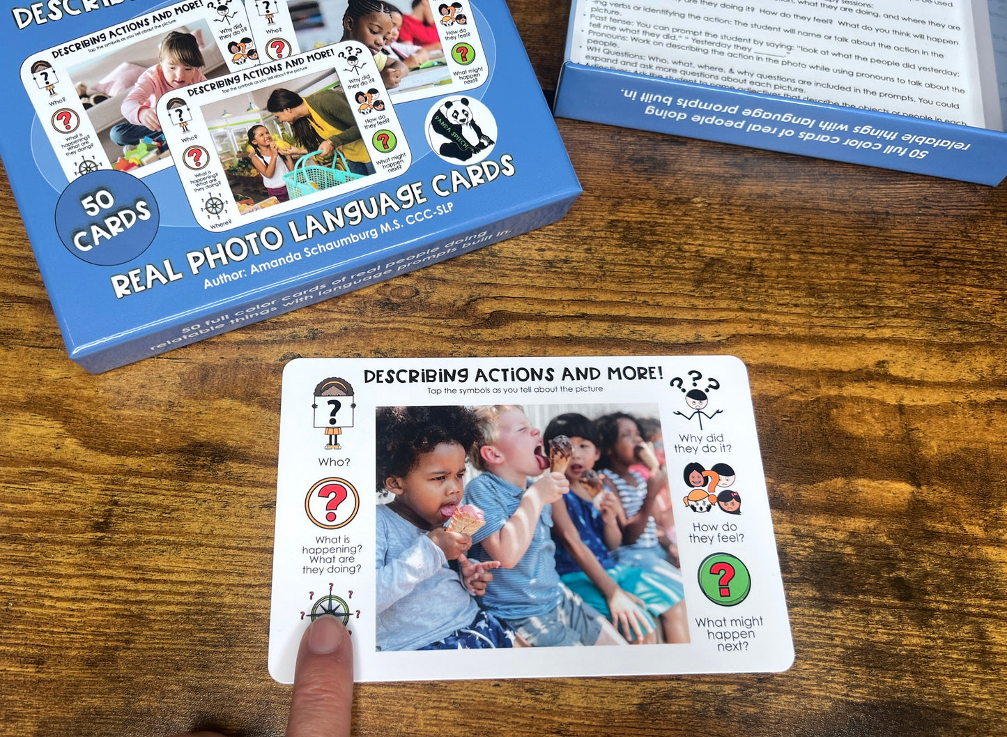 Real Photo Language Cards: Describing Actions & More (Physical Cards)