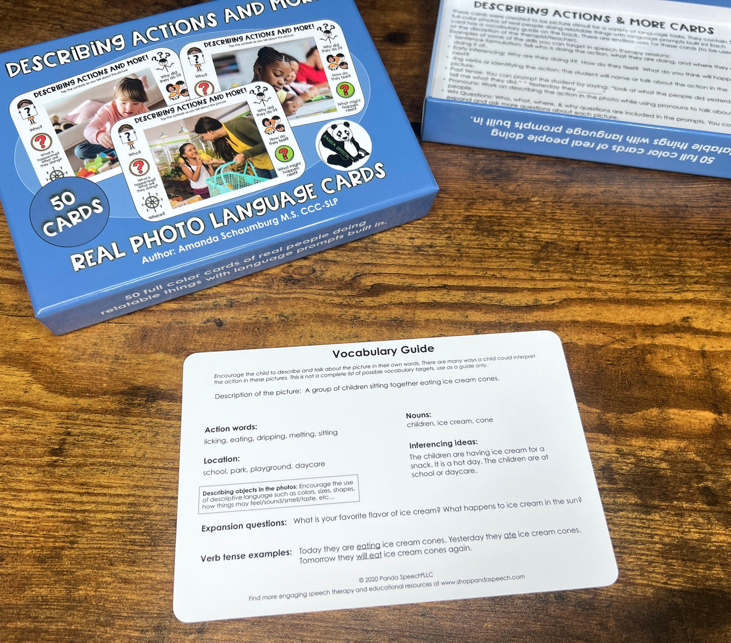 Real Photo Language Cards: Describing Actions & More (Physical Cards)