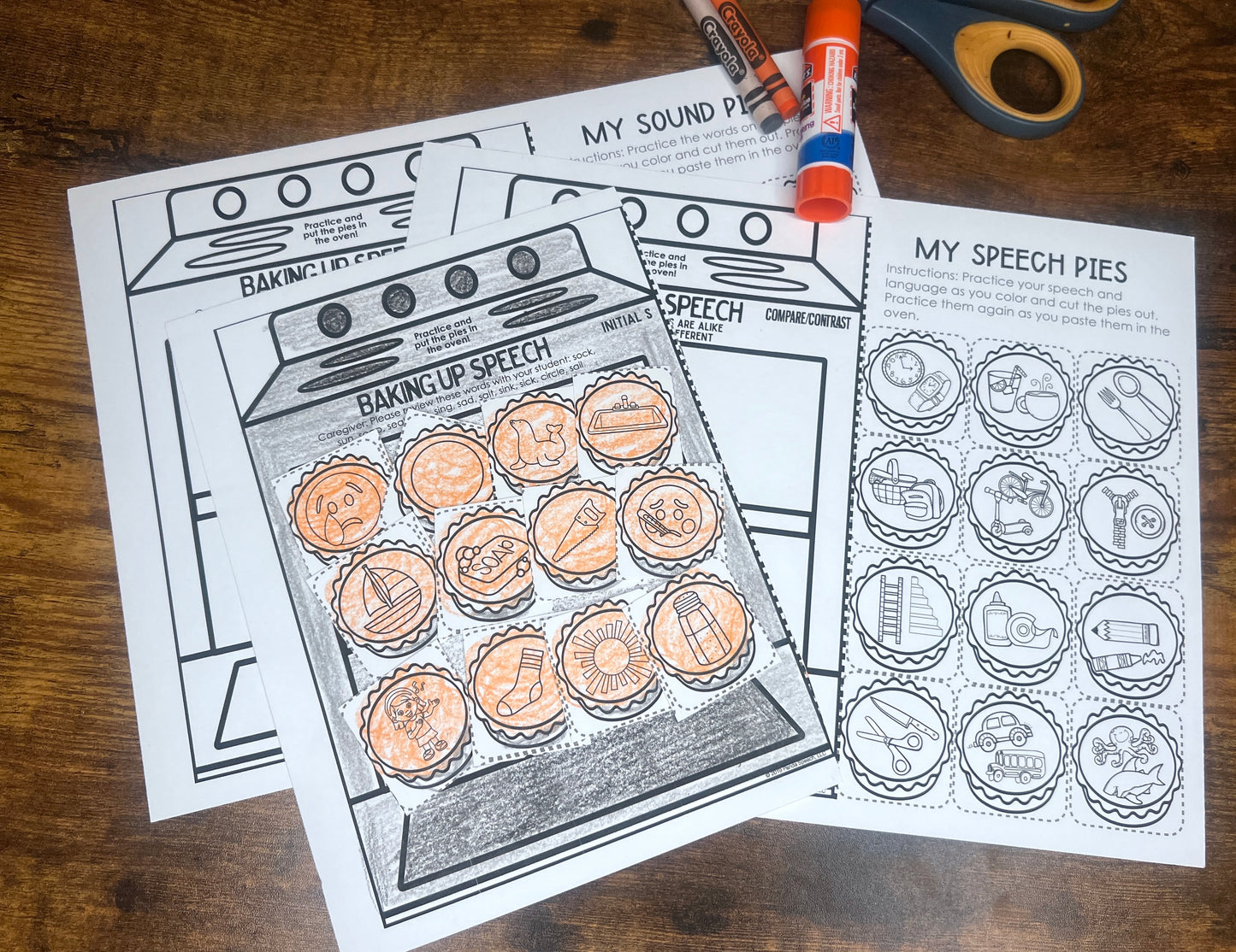Baking Up Speech ~ One Page Speech and Language Craft