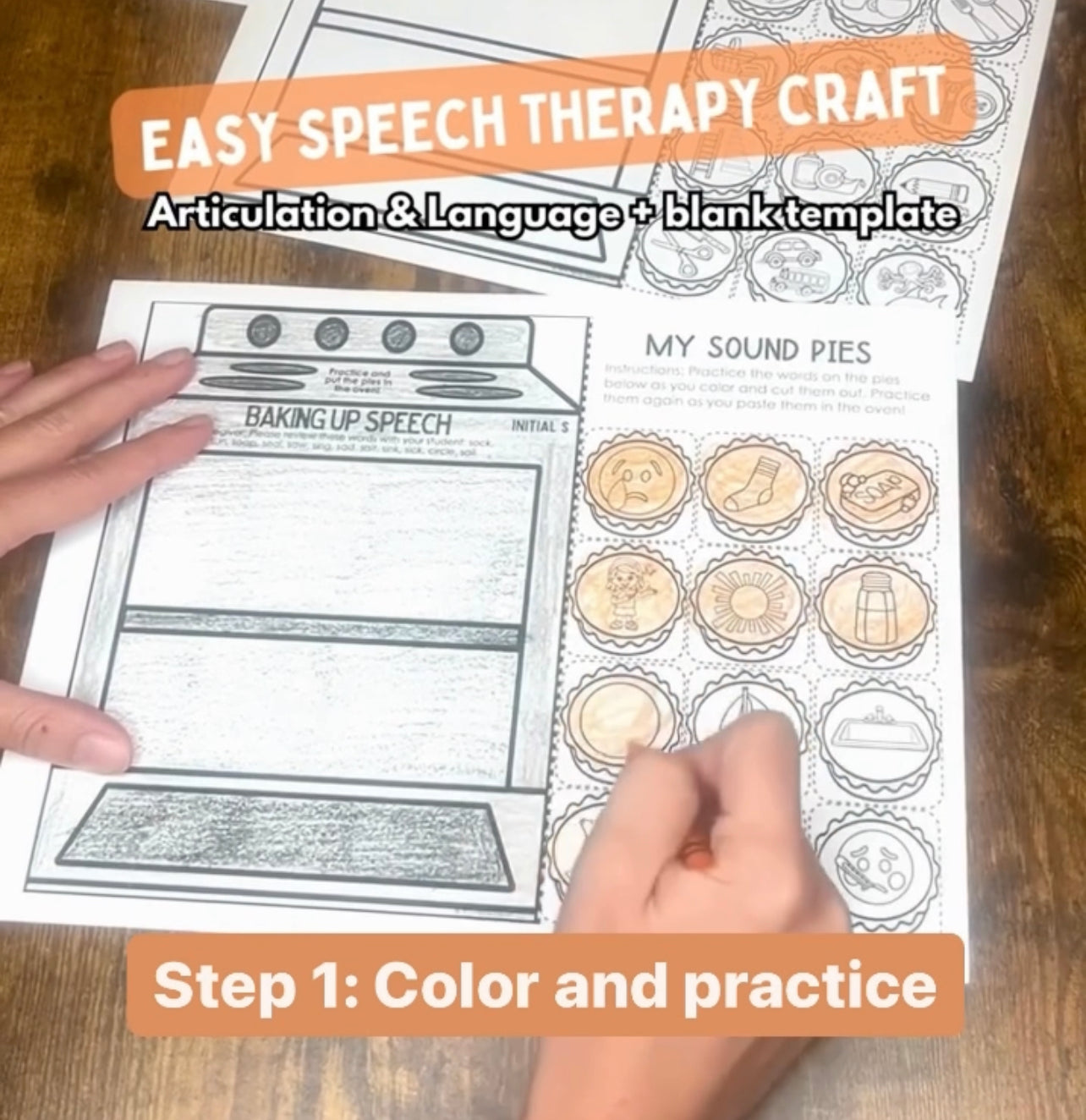 Baking Up Speech ~ One Page Speech and Language Craft