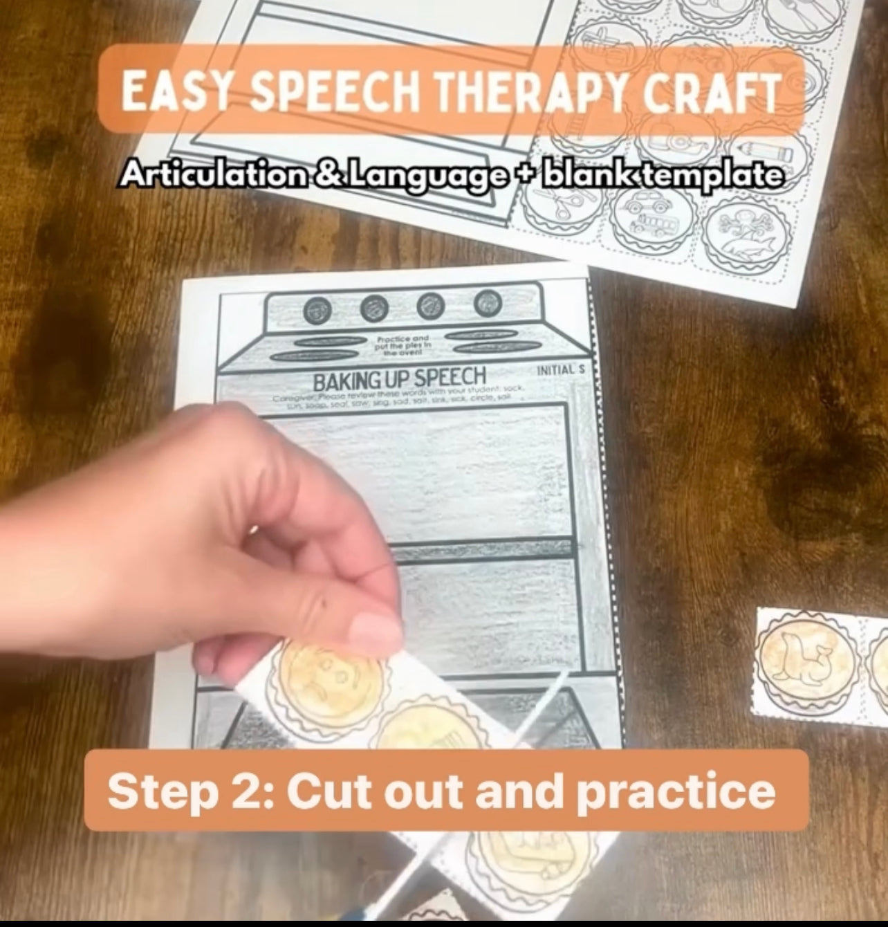 Baking Up Speech ~ One Page Speech and Language Craft