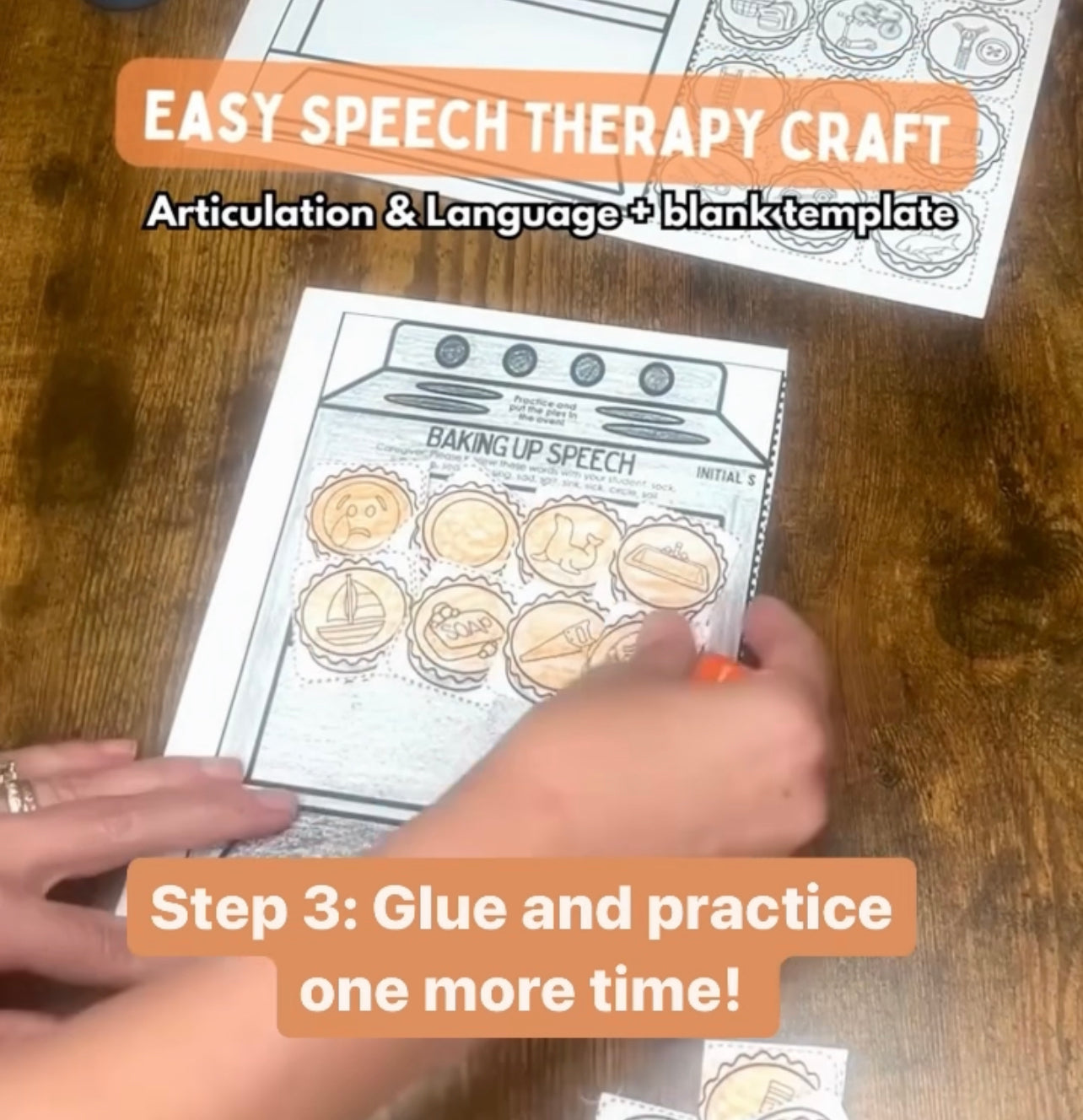 Baking Up Speech ~ One Page Speech and Language Craft