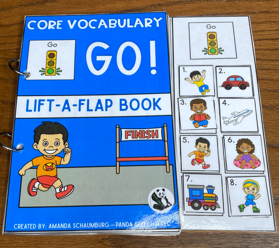 Core Vocabulary GO! Lift A Flap Book (Print & Make Book)
