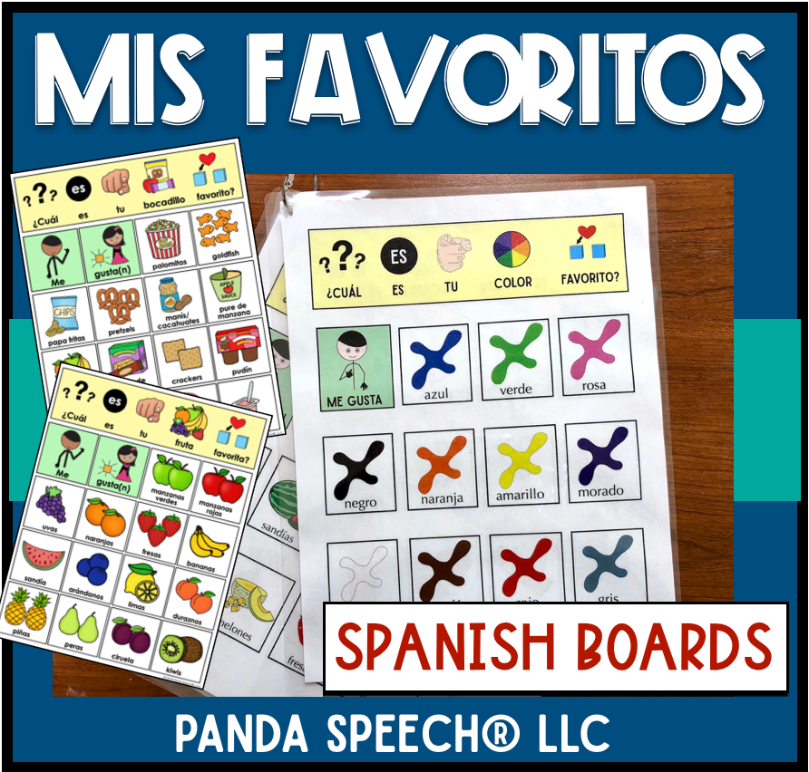Mis Favoritos (My Favorites) Boards ~ Speech Therapy ~ AAC