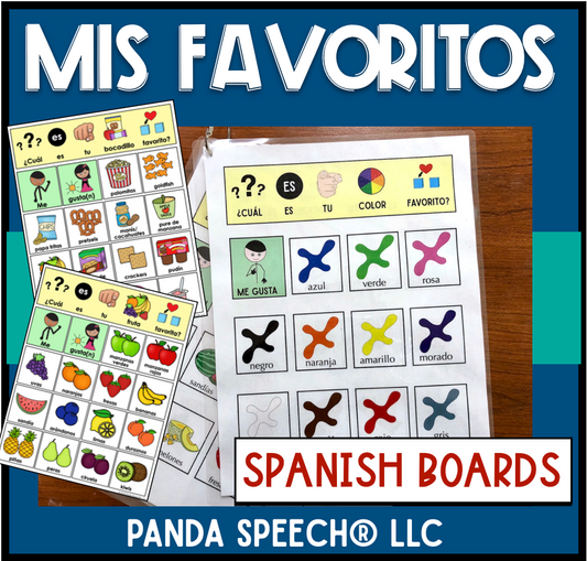 Mis Favoritos (My Favorites) Boards ~ Speech Therapy ~ AAC