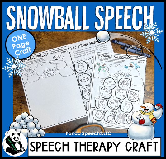 Speech Snowballs ~ One Page Articulation & Language Craft
