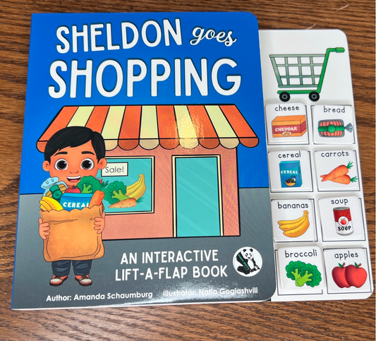 Sheldon Goes Shopping Lift-a-Flap Board Book + bonus printables