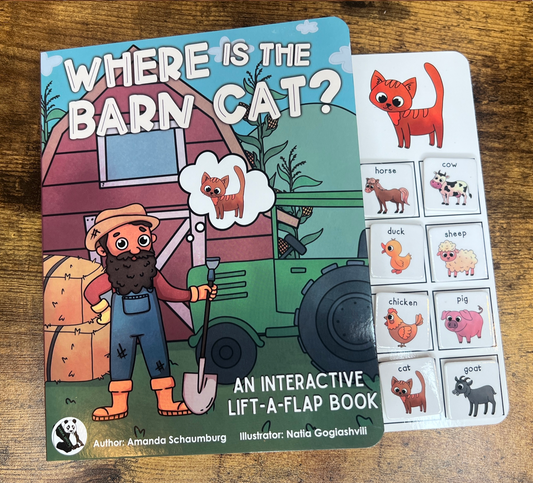 Where is the Barn Cat?  ~  Lift-a-Flap Board Book + downloadable extras (FARM Theme)