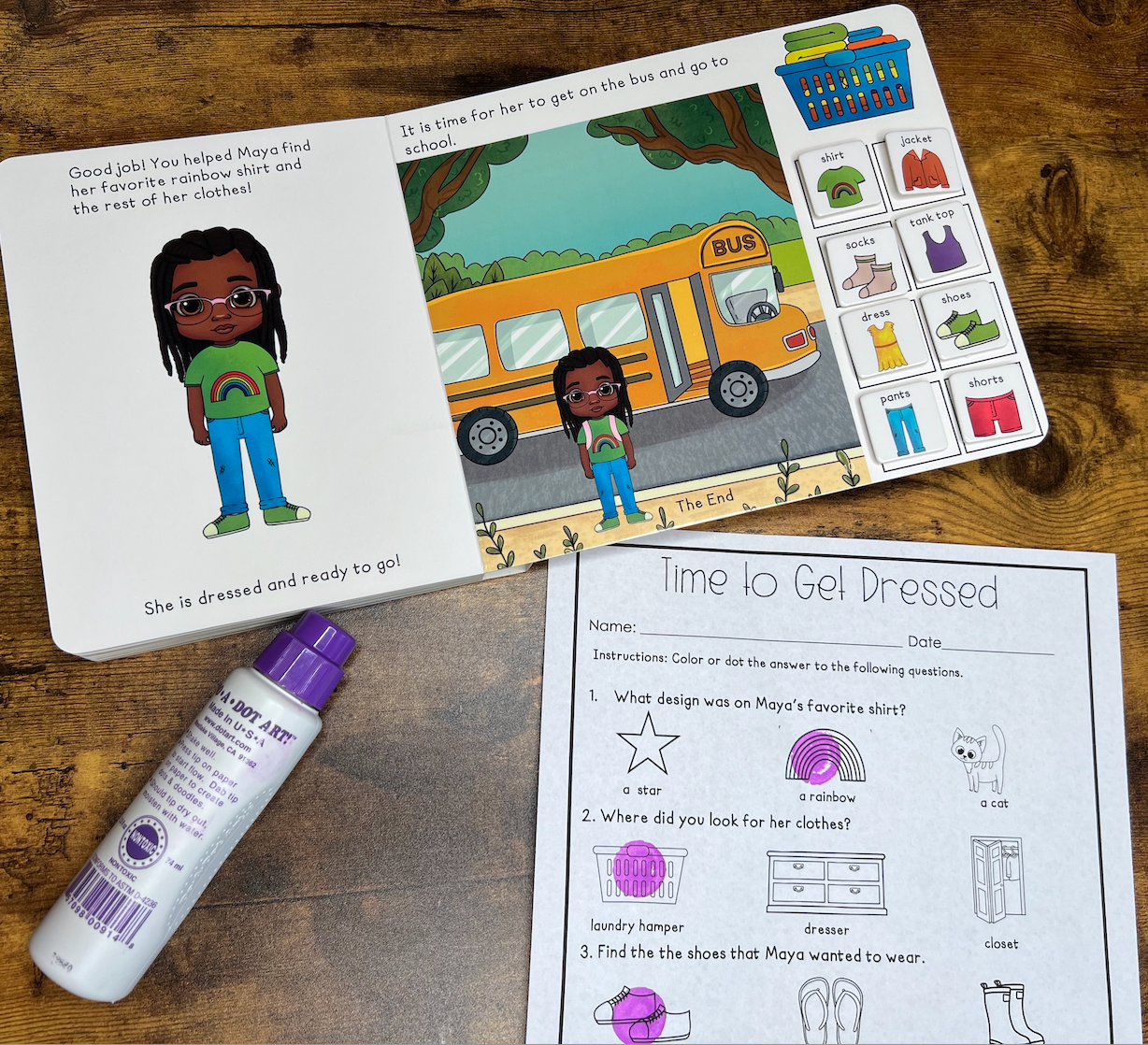 Time to Get Dressed ~ Lift-a-Flap Board Book + downloadable extras (Clothing Theme)