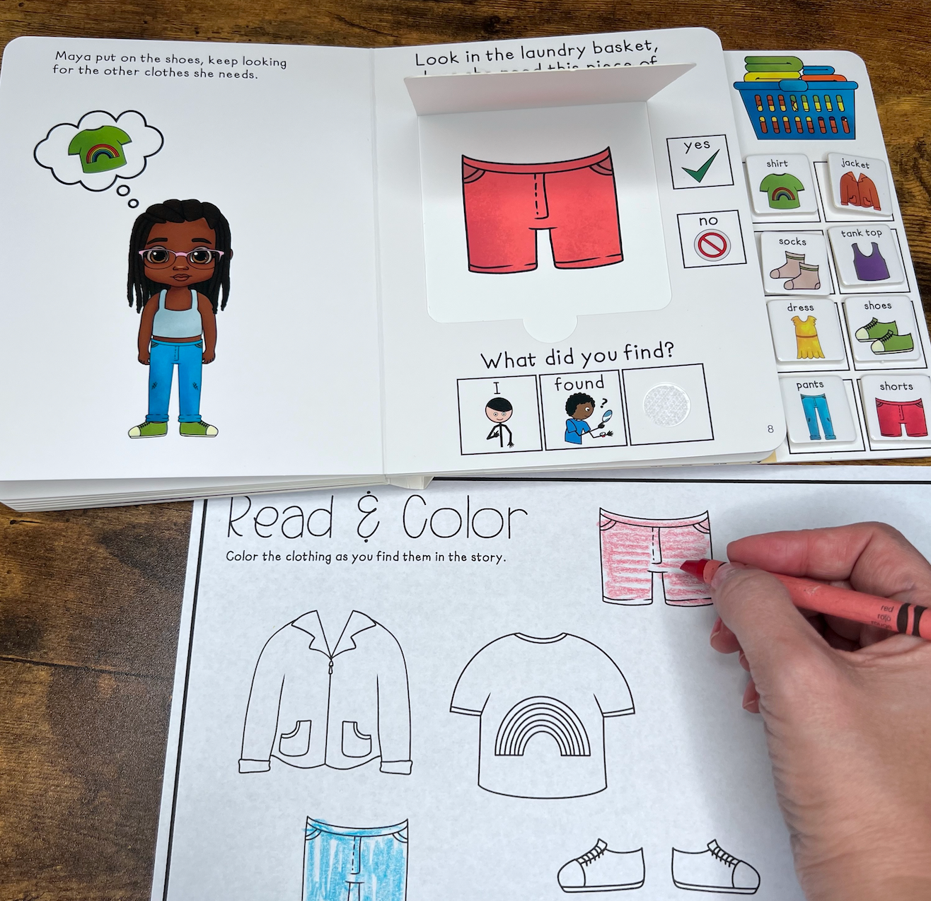 Time to Get Dressed ~ Lift-a-Flap Board Book + downloadable extras (Clothing Theme)