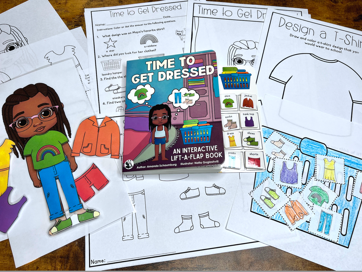 Time to Get Dressed  ~  Lift-a-Flap Board Book + downloadable extras (Clothing Theme)