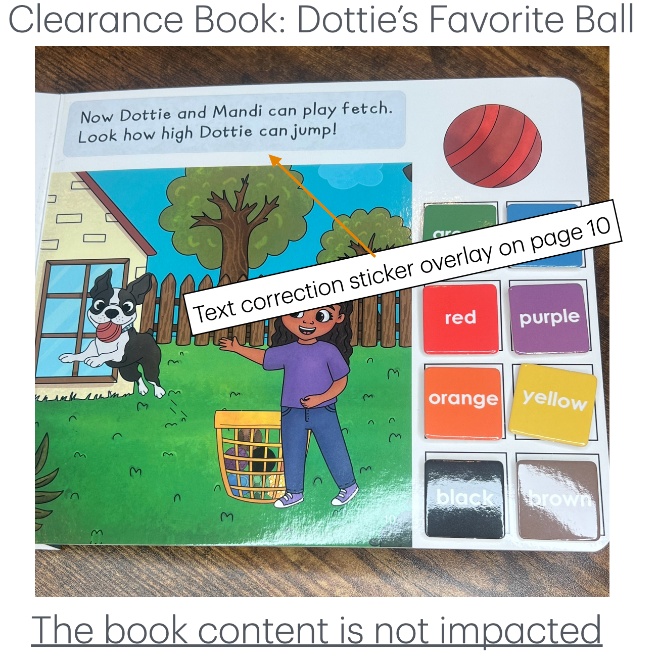 CLEARANCE Special Dottie's Favorite Ball ~ Lift-a-Flap Board Book + downloadable extras