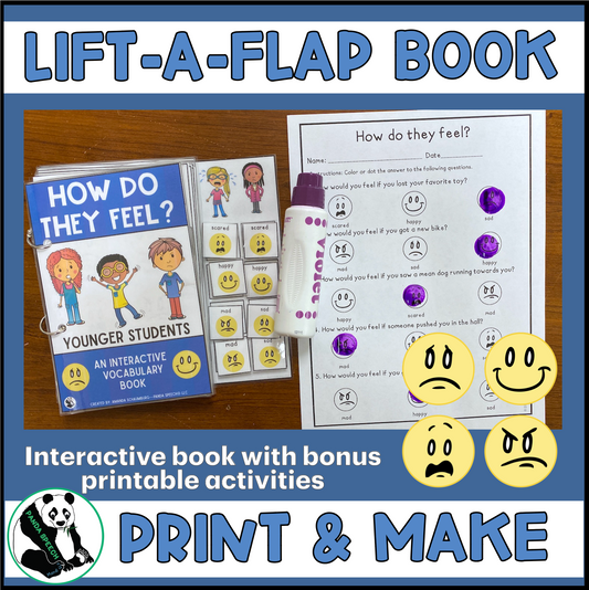 How Do They Feel? Lift a Flap Book for younger students (Print & Make Book)