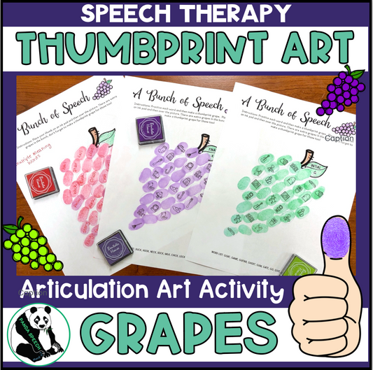 Grape Thumbprints A Speech Therapy Craft Activity ~ Articulation Practice