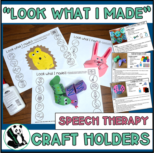 Look What I Made! Craft Holders ~ Print & Go for Speech Therapy