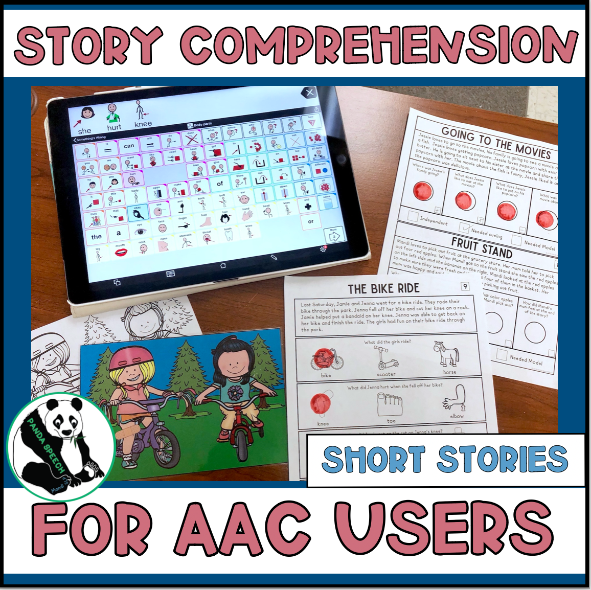 Simple Story Comprehension with picture support, great for AAC Users (Print and make activity)