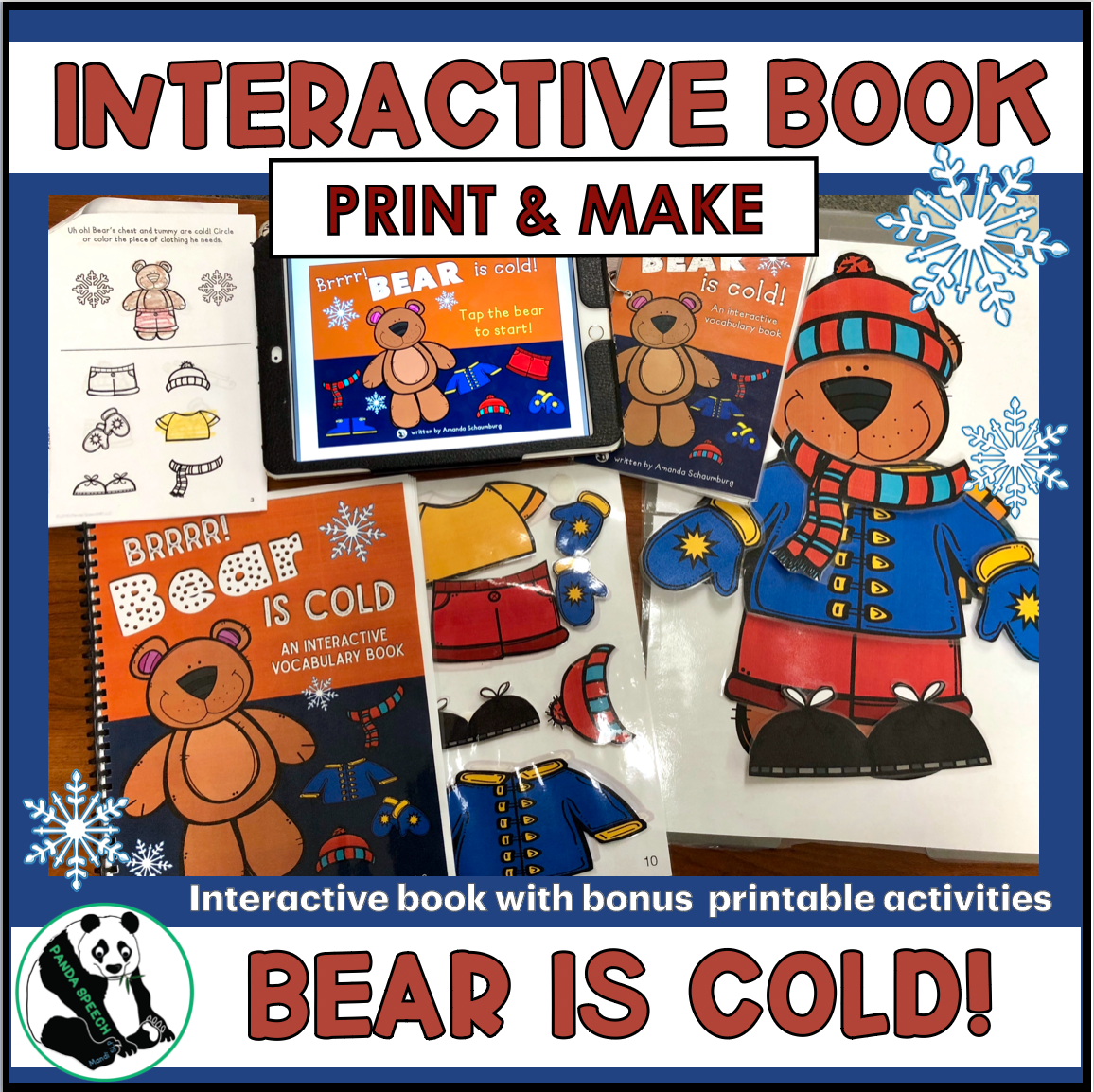 Bear is Cold Interactive Book + Activities (Print & Make Book)