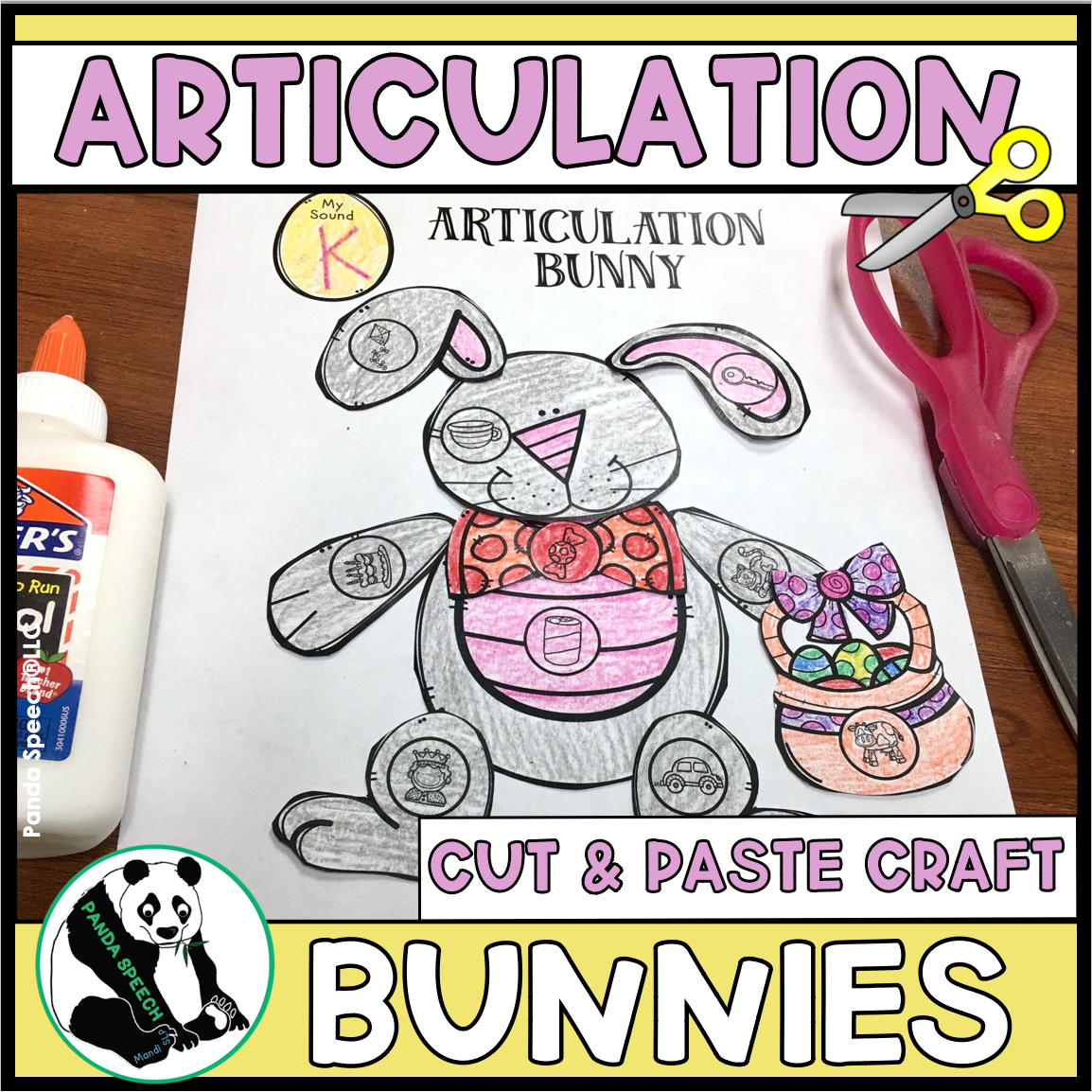 Articulation Bunnies ~ Speech Therapy Cut & Paste Craft