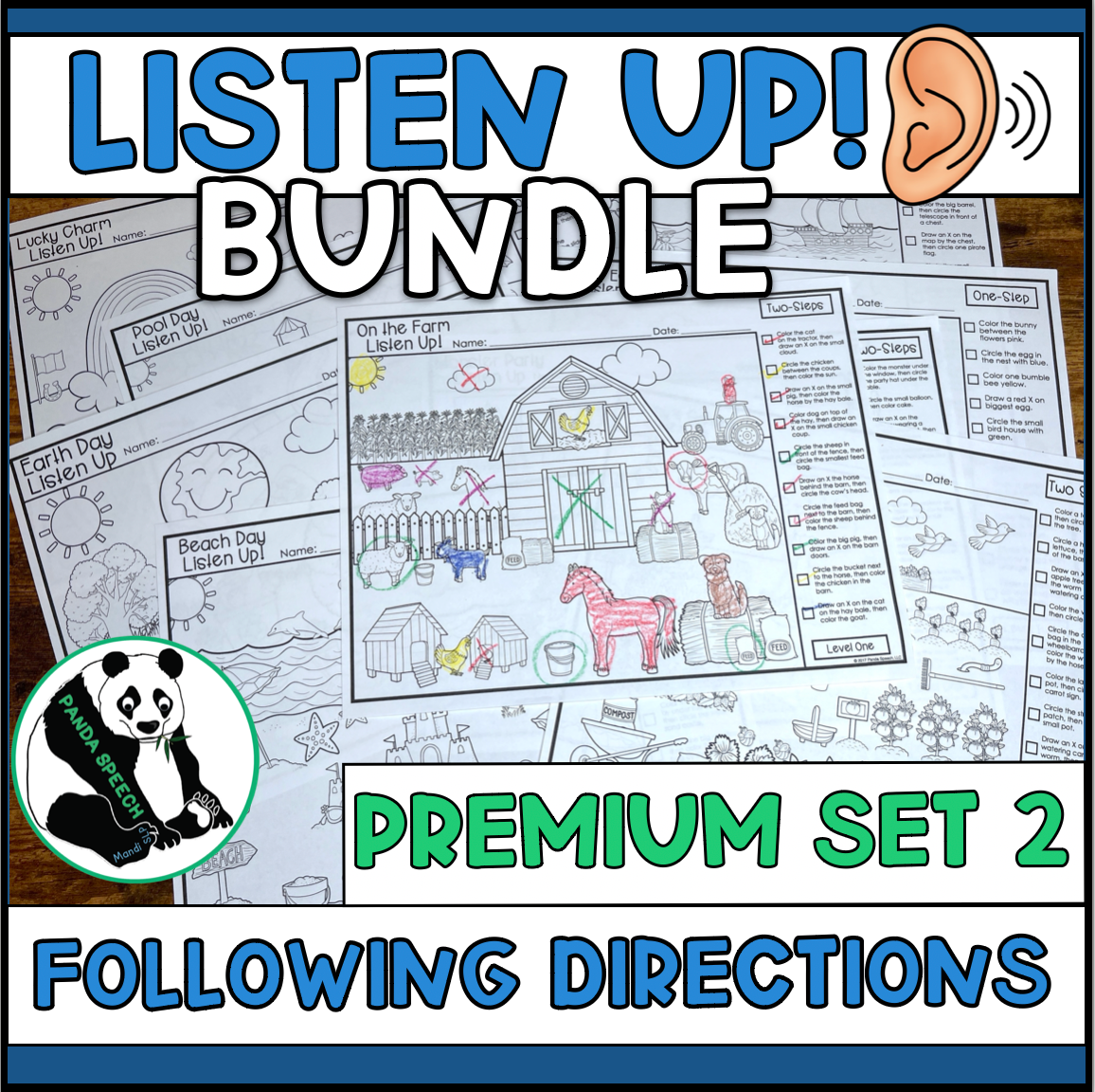 Premium Listen Up Following Directions Pack #2 Worksheets LIMITED TIME OFFER