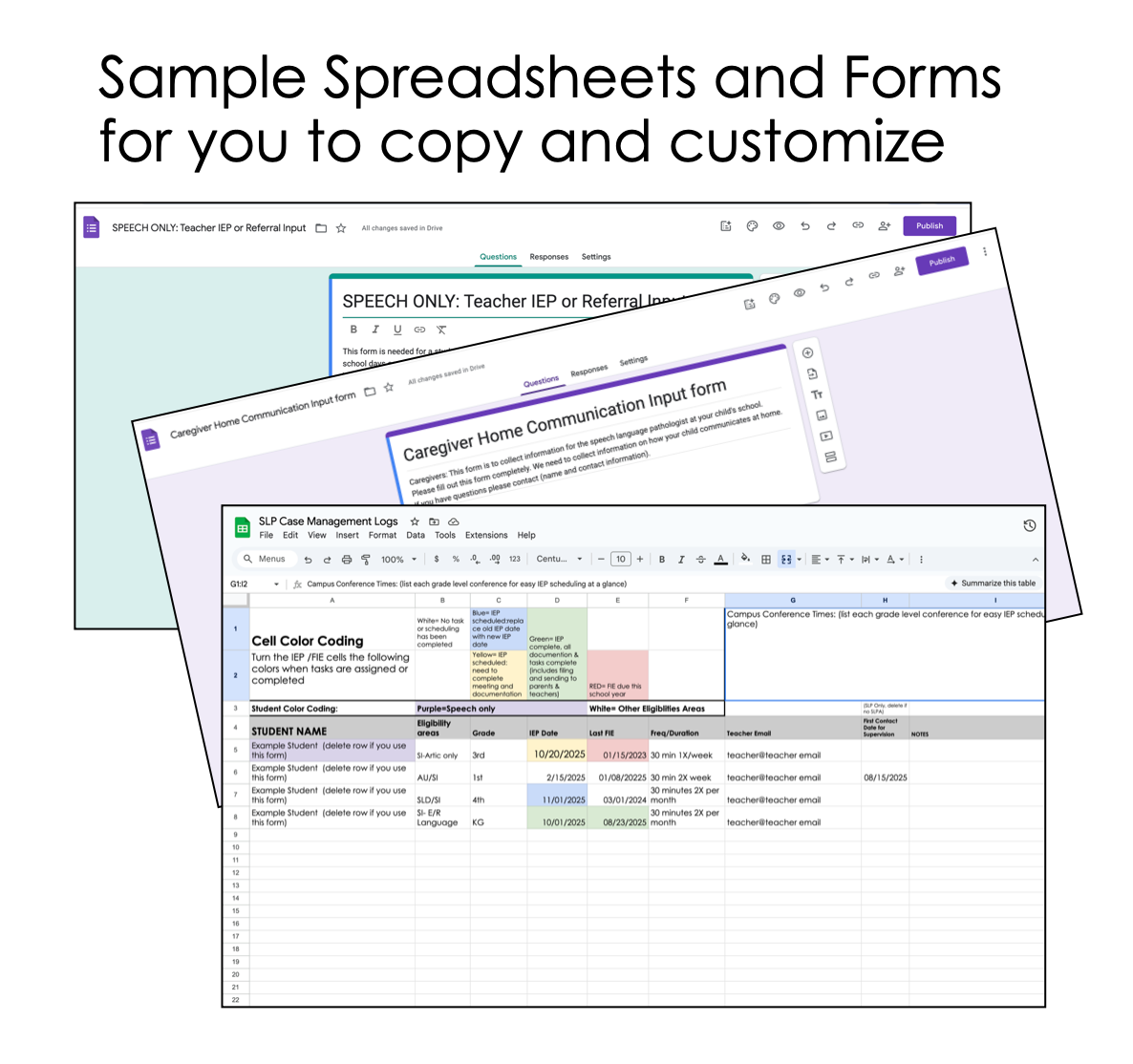 The School SLP Case Management Kit ~ The forms you wish you had!