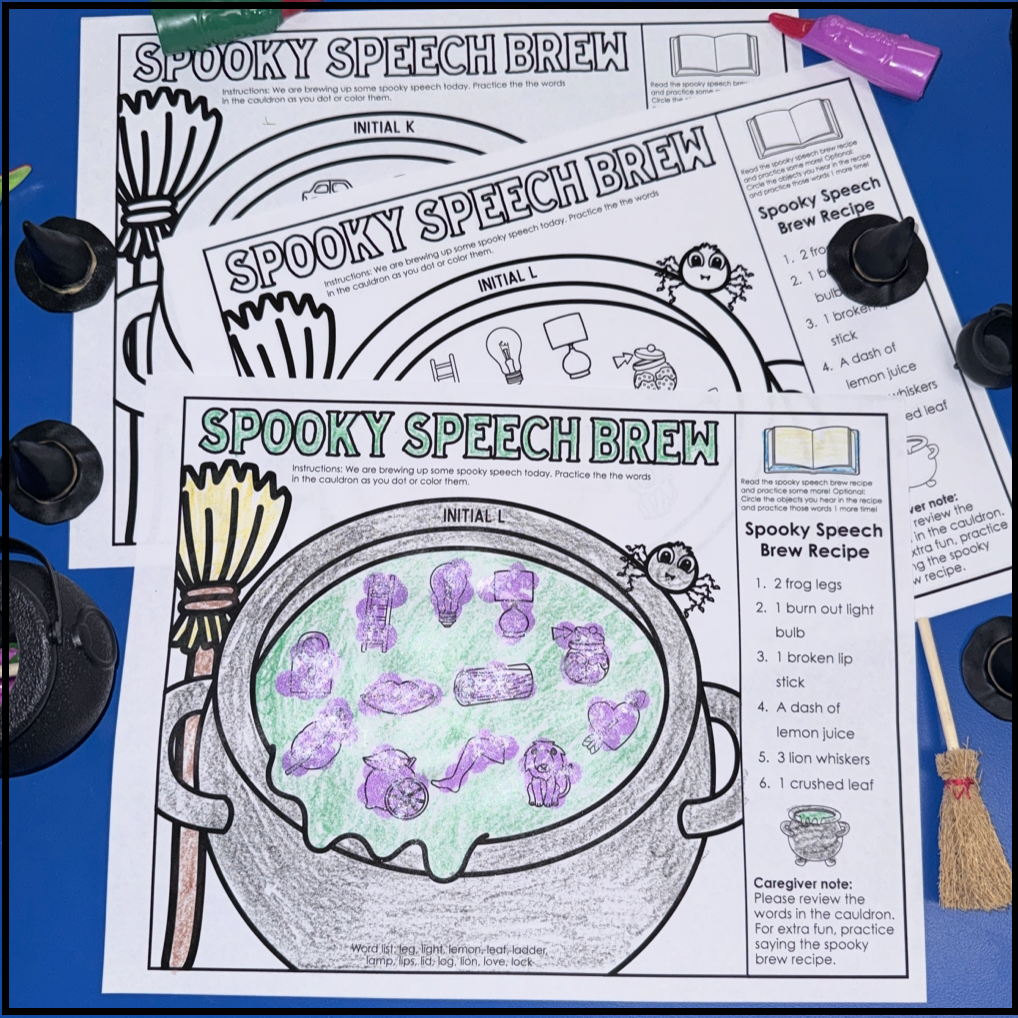 Spooky Speech Brew ~ Articulation Speech Therapy Activity