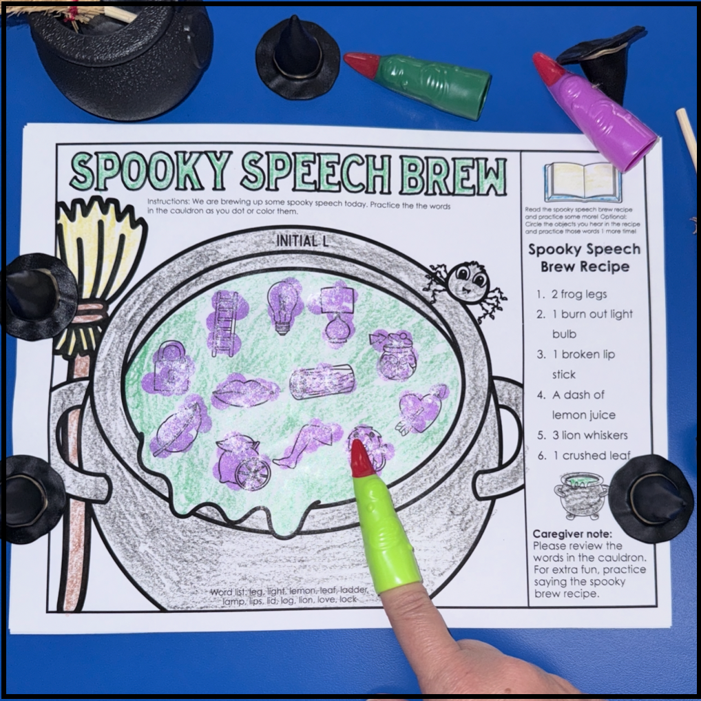 Spooky Speech Brew ~ Articulation Speech Therapy Activity