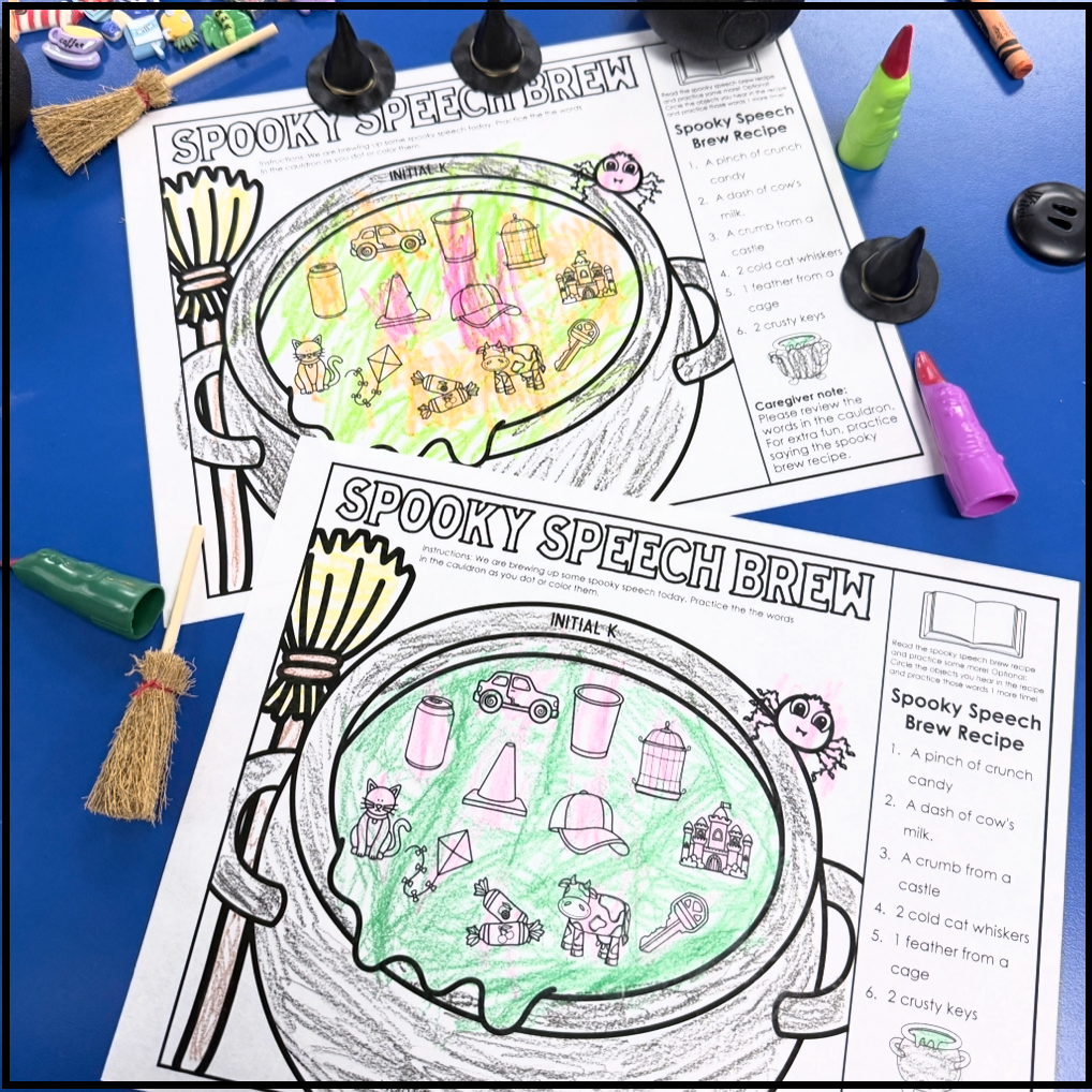 Spooky Speech Brew ~ Articulation Speech Therapy Activity