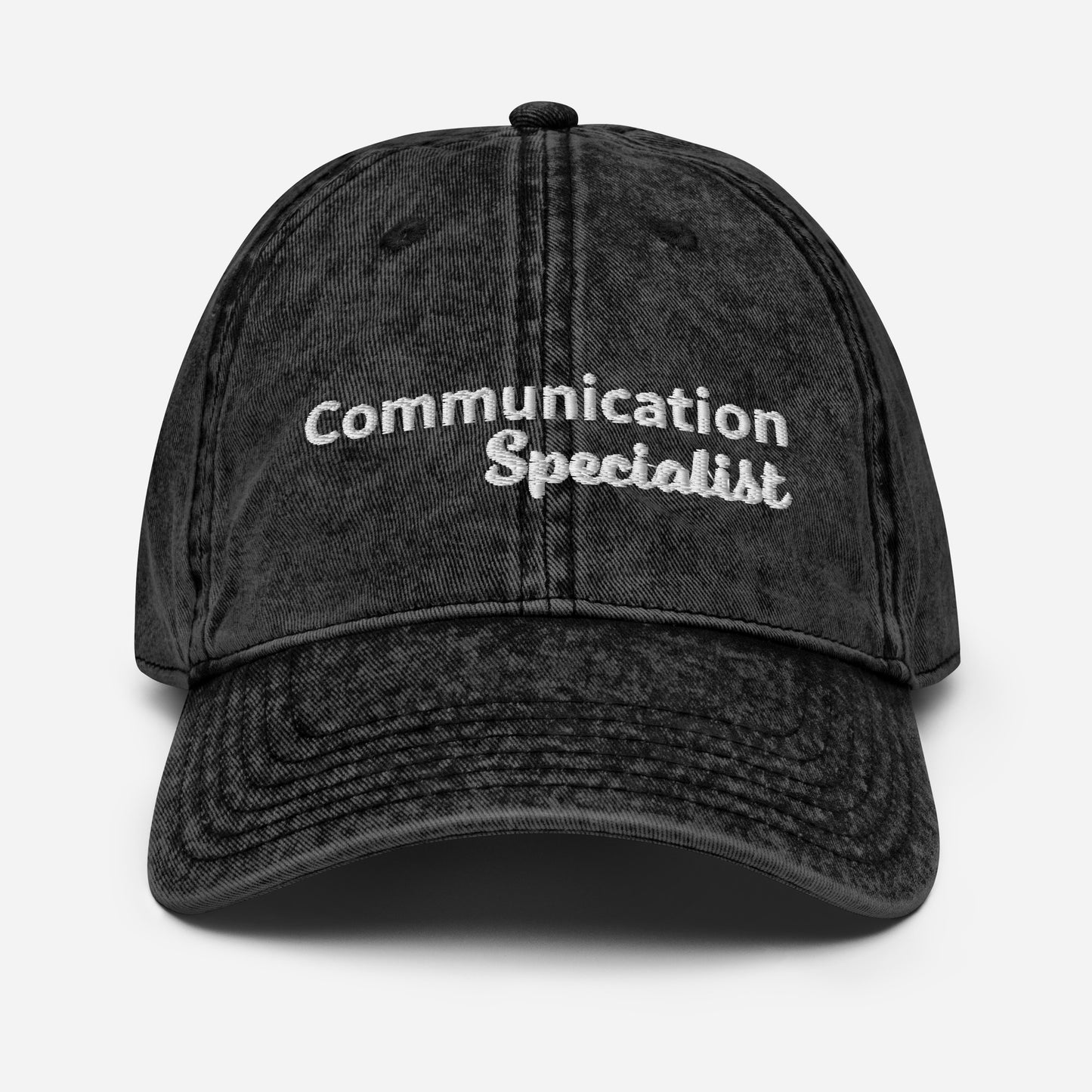 "Communication Specialist" Vintage Cotton Twill Cap