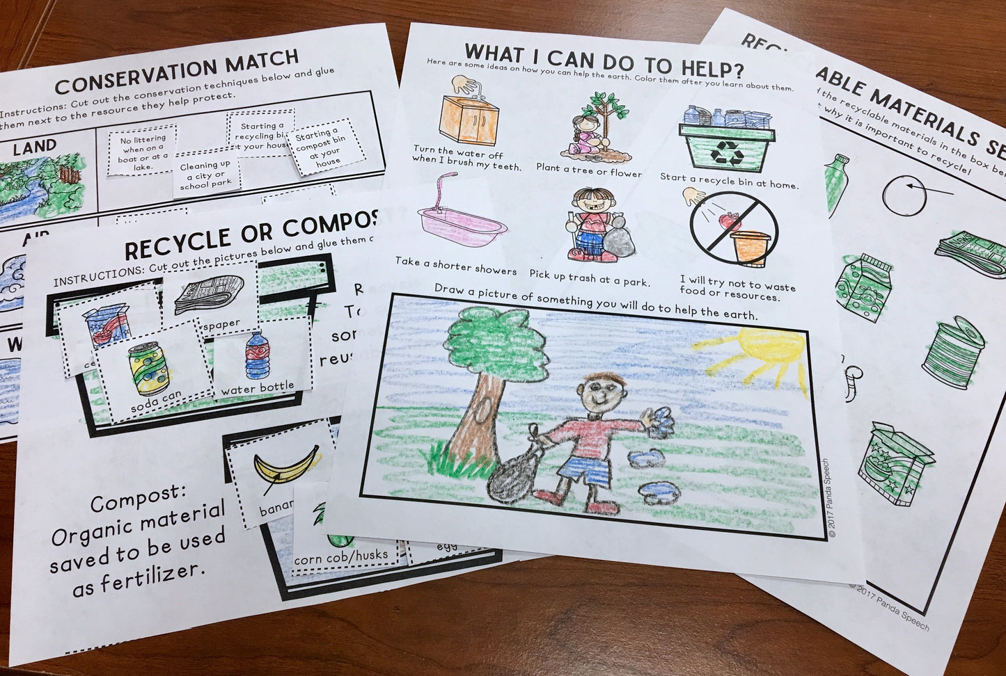 Earth day Vocabulary No-Print Unit ~ Print & Go