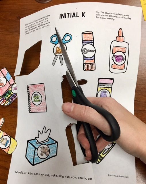 Pack the Bag Articulation~ Speech Therapy Cut & Paste Craft