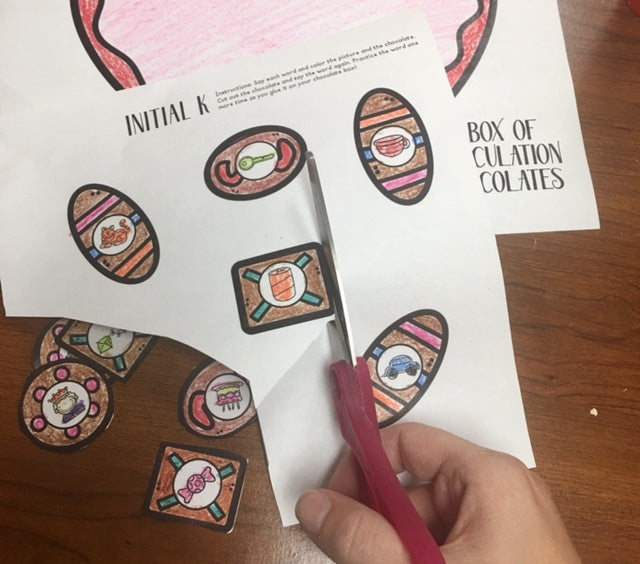 A Box of Articulation Chocolates~ Speech Therapy Cut & Paste Craft