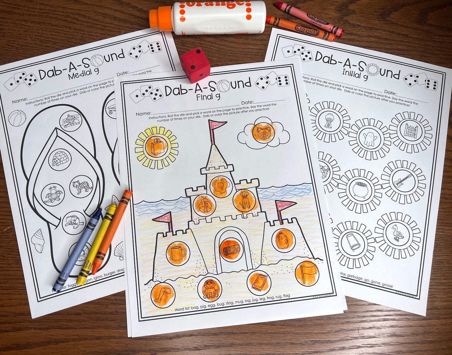 Dab a Sound Summer ~ Print & Go for Articulation Speech Therapy
