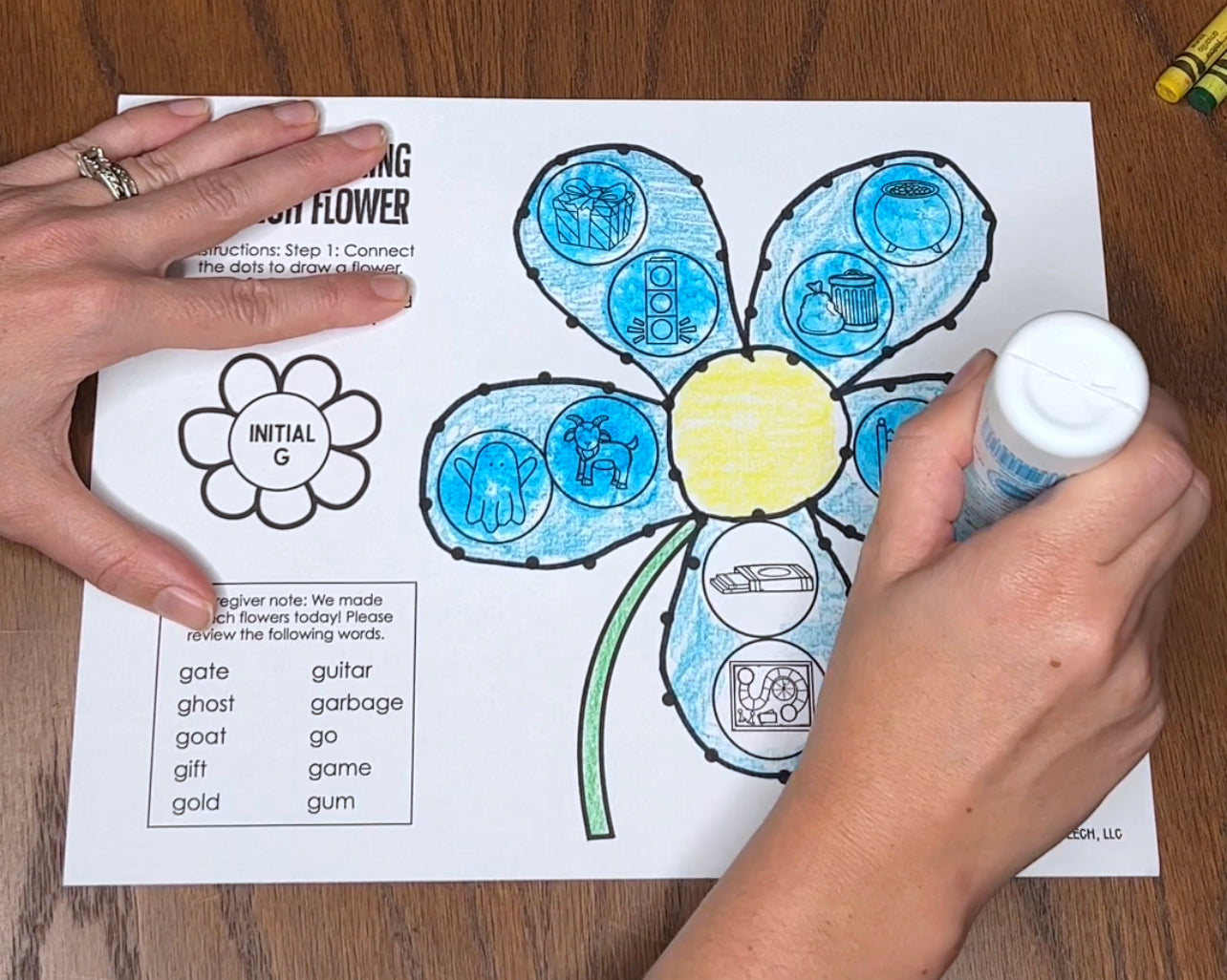 Double Dotting Speech Flower ~ A Speech Therapy Art Activity