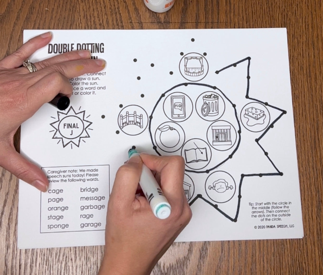 Double Dotting Speech Sun ~ A Speech Therapy Art Activity