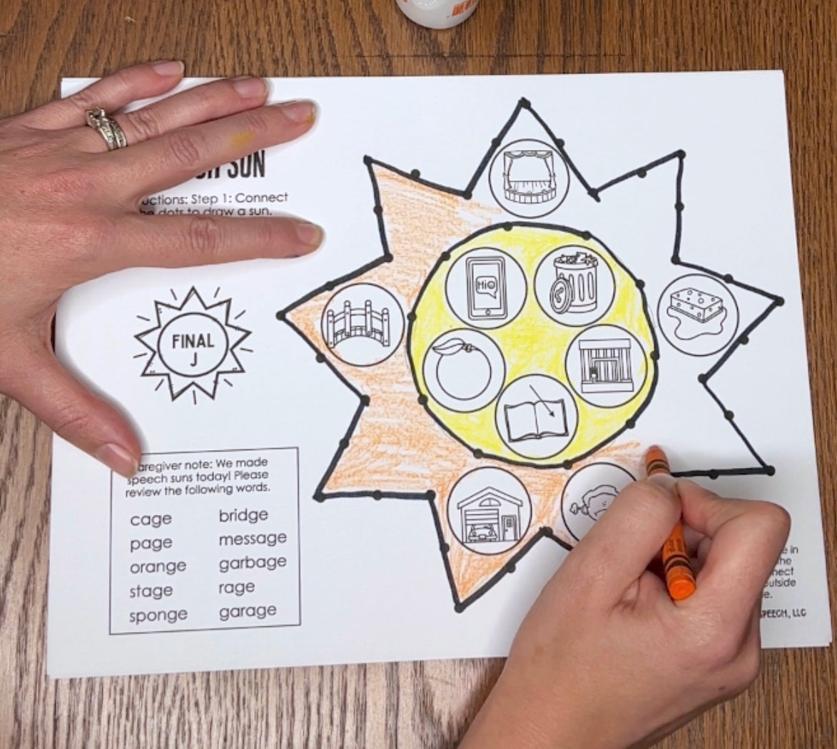 Double Dotting Speech Sun ~ A Speech Therapy Art Activity