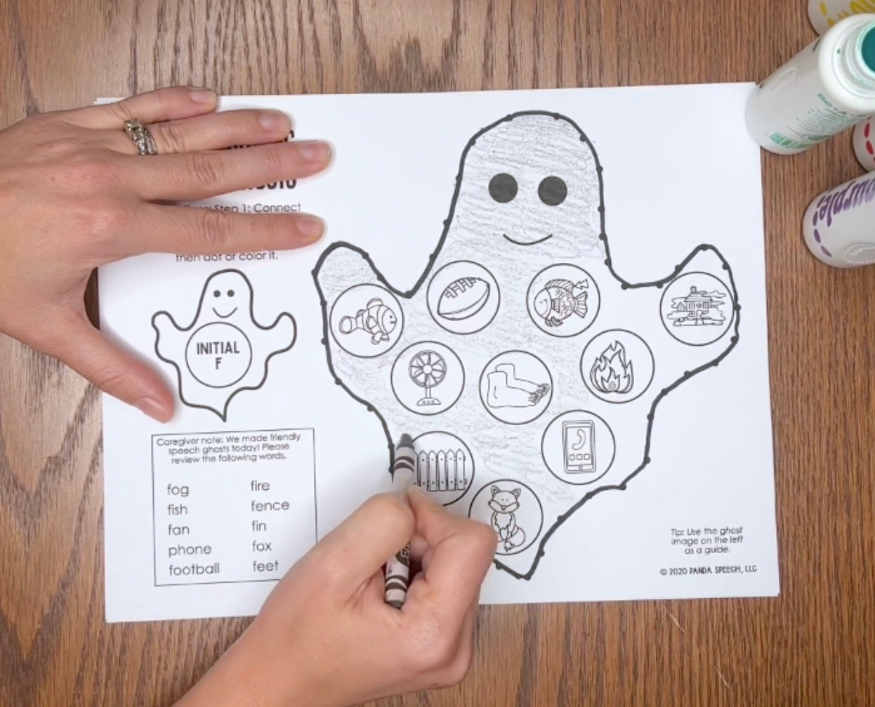 Double Dotting Speech Ghost ~ A Speech Therapy Art Activity