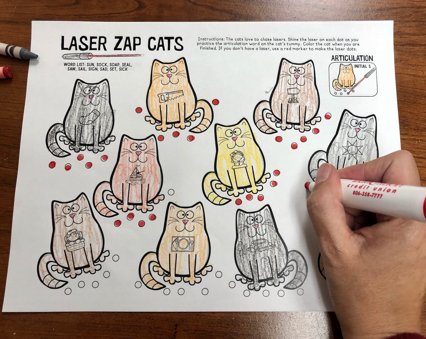 Laser Zap Cats ~ Print & Go for Artic and Language (laser pointers!)